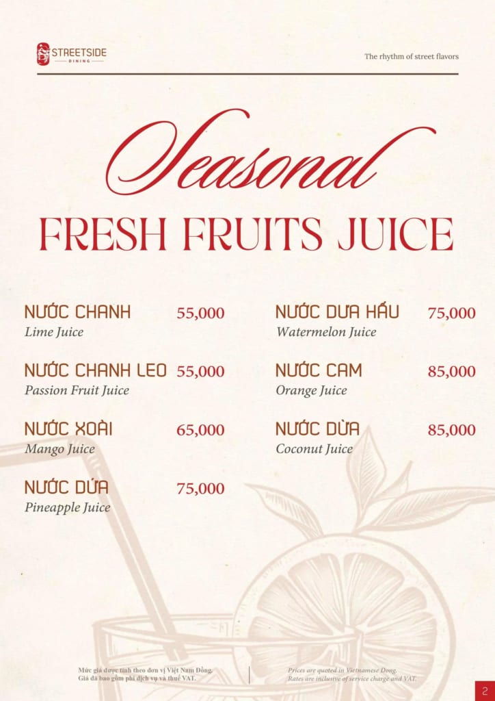 streetsidedining drink menu 2